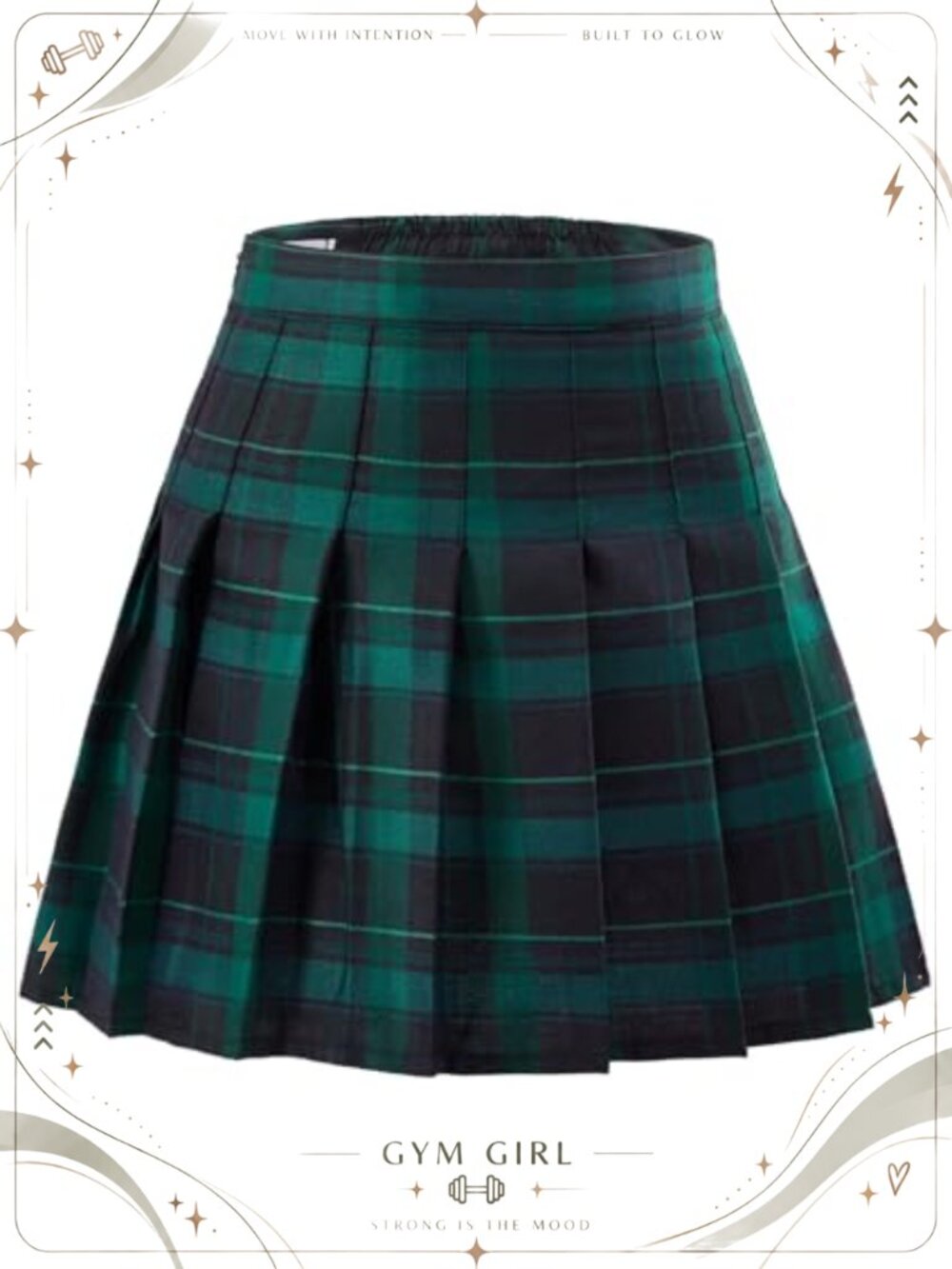 Girls Pleated Skort High Waisted School Tennis Skirt with Undershorts